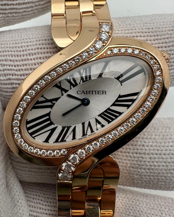 Cartier Délices De Cartier 41x26MM Quartz Silver Dial Rose Gold