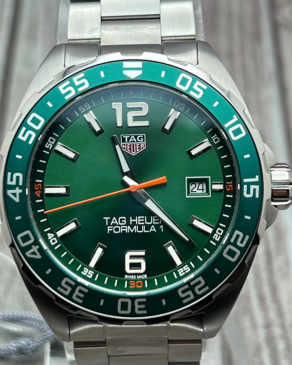 2019 TAG Heuer Formula 1 Quartz 43MM Green Dial Steel Bracelet