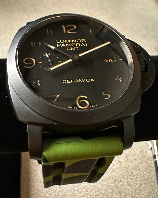 2015 Panerai Luminor 1950 3 Days GMT Automatic Ceramic Black Dial