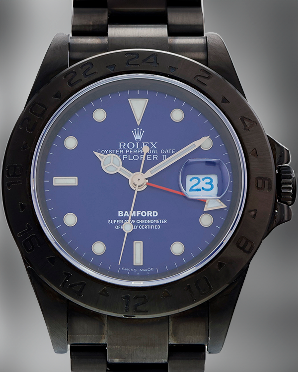 2010 Rolex Explorer II Bamford 40MM Aftermarket Blue Dial Steel Bracel Grailzee