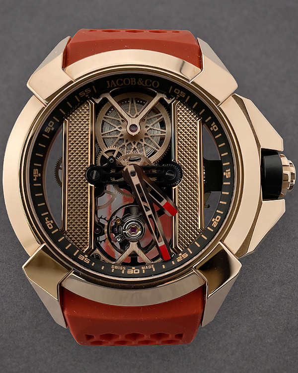 Jacob & Co. Epic X Bridges 44MM Skeleton Dial Rubber Strap (EX120 Jacob & Co. Epic X Bridges 44MM Skeleton Dial Rubber Strap (EX120