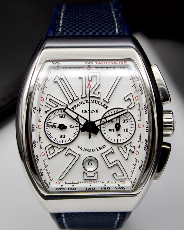 2015 Franck Muller Vanguard 44MM Steel White Dial V45CCDT