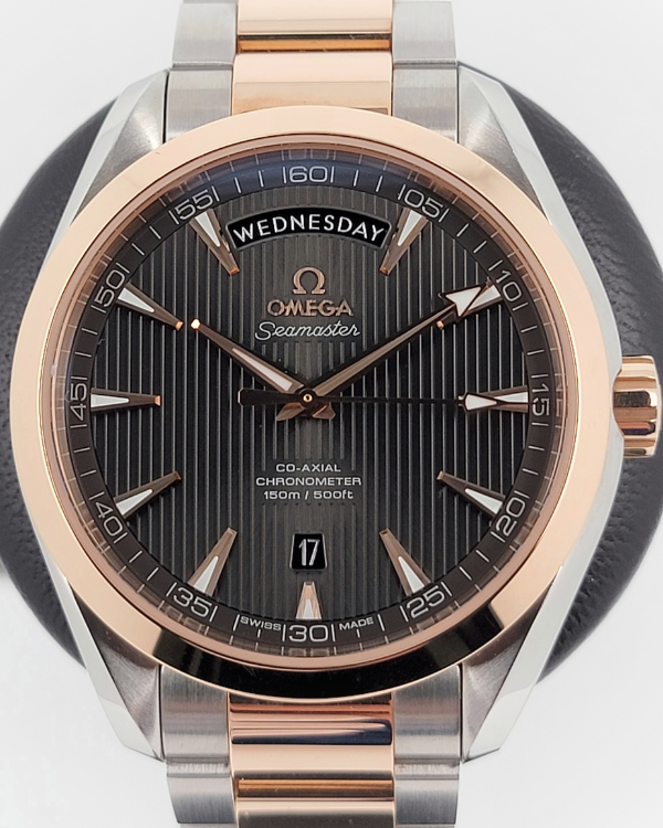 Omega seamaster aqua discount terra two tone