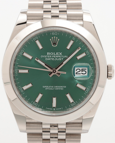 2022 Rolex Datejust 41MM Green Dial Jubilee Bracelet (126300)