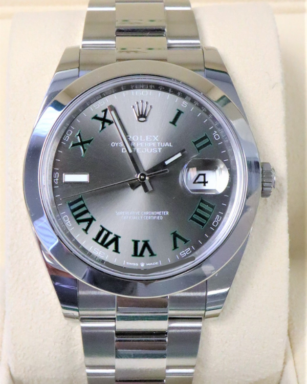 2023 Rolex Datejust 41 Wimbledon Oyster Bracelet Slate Dial