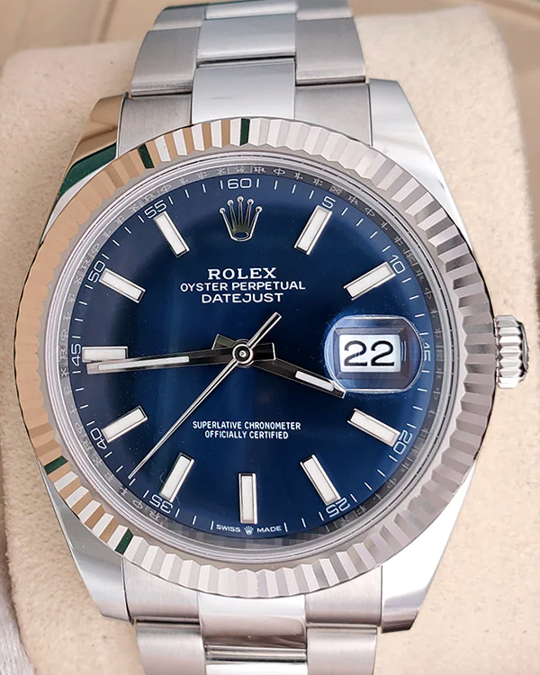 2023 Rolex Datejust 41MM Blue Dial Oyster Bracelet (126334)  Grailzee