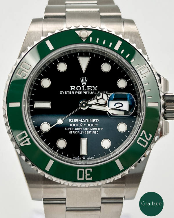 Rolex Pre-Owned Submariner Date Steel 'Starbucks' Green Ceramic Bezel Black  Dial on Oyster Bracelet [COMPLETE