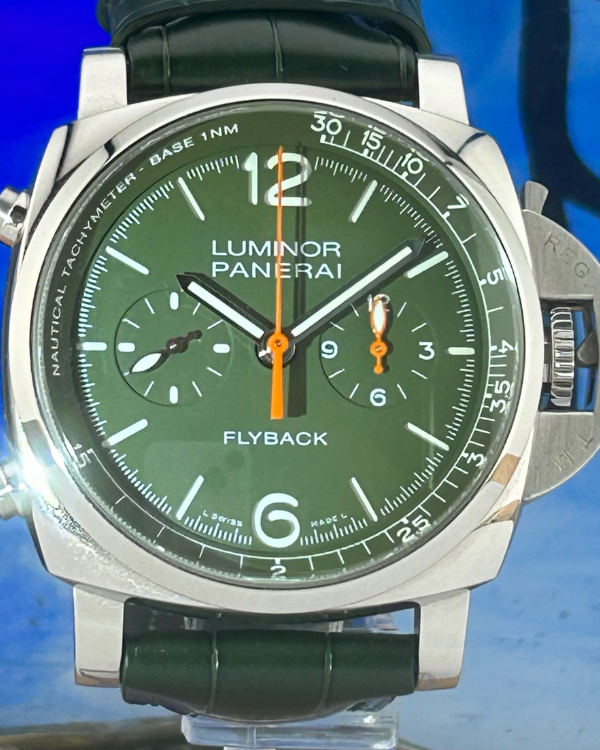 2022 Panerai Luminor Chrono Flyback Verde Militare 44MM Steel