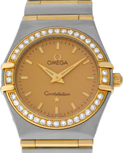 Omega Constellation 25MM Quartz Champagne Dial Two-Tone Bracelet (895.1201)