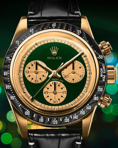 Rolex Daytona "Le Mans" by Atelier SLH 40MM Atelier Green Dial Aftermarket Rubber Strap (116520)