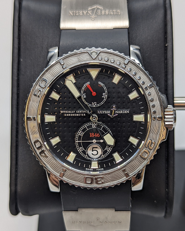 2005 Ulysse Nardin Maxi Marine Diver 42.7MM Strap Steel Black Dial