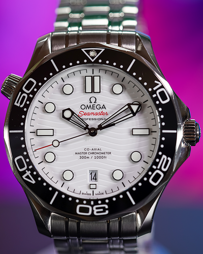 2021 Omega Seamaster Diver 300M 42MM White Dial Steel Bracelet (210.30.42.20.04.001)