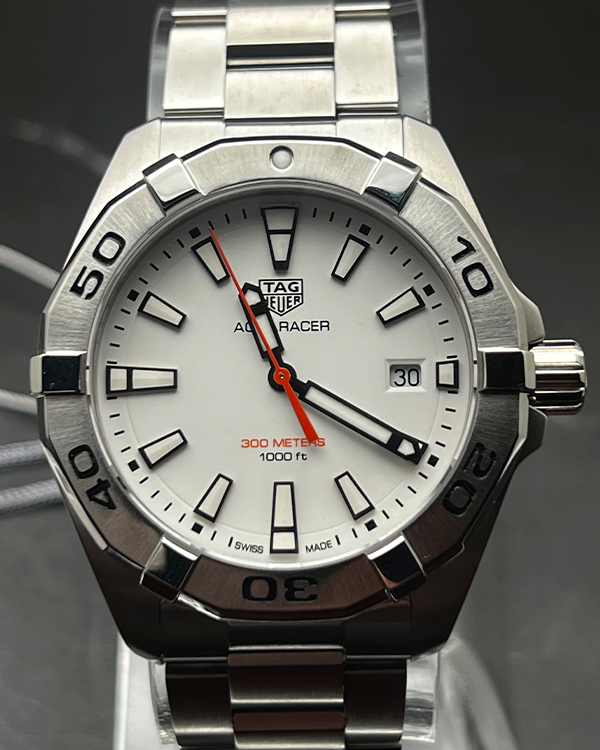 Tag heuer aquaracer white best sale dial 41mm