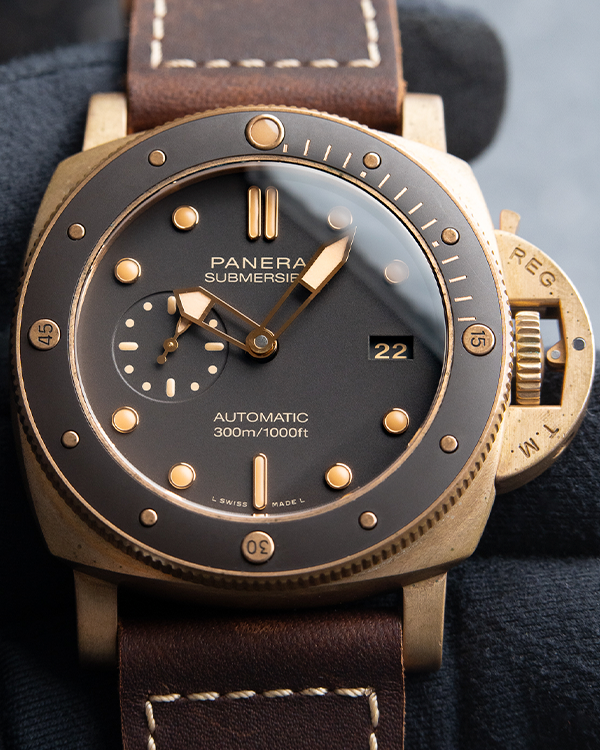 2019 Panerai Luminor Submersible Bronzo Bronze Brown Ceramic Diver