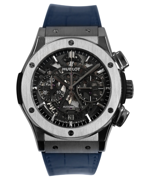 Hublot Classic Fusion Aerofusion 45mm Skeleton Dial Leather Strap (525 