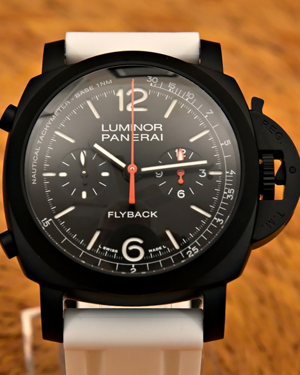 2022 Panerai Luminor Chrono Flyback Ceramic Black Dial PAM01298