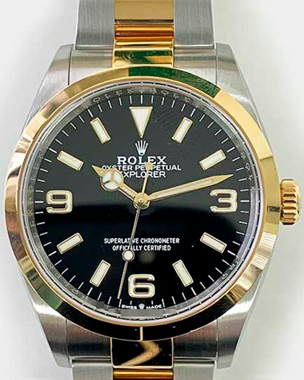 2022 Rolex Explorer 36MM Black Dial Two-Tone Bracelet (124273) – Grailzee