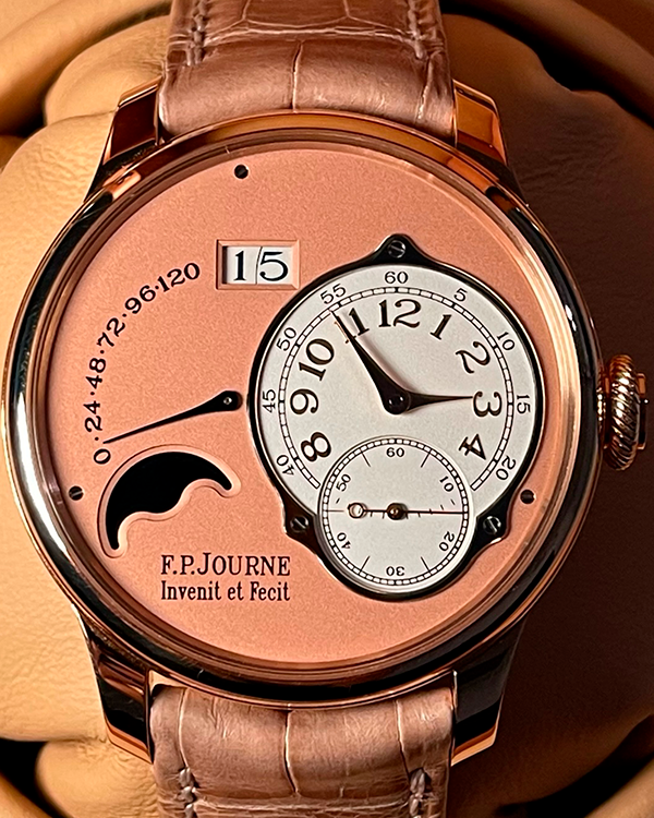 2021 F.P. Journe Octa Lune 40MM Salmon Dial Leather Strap (L G 40