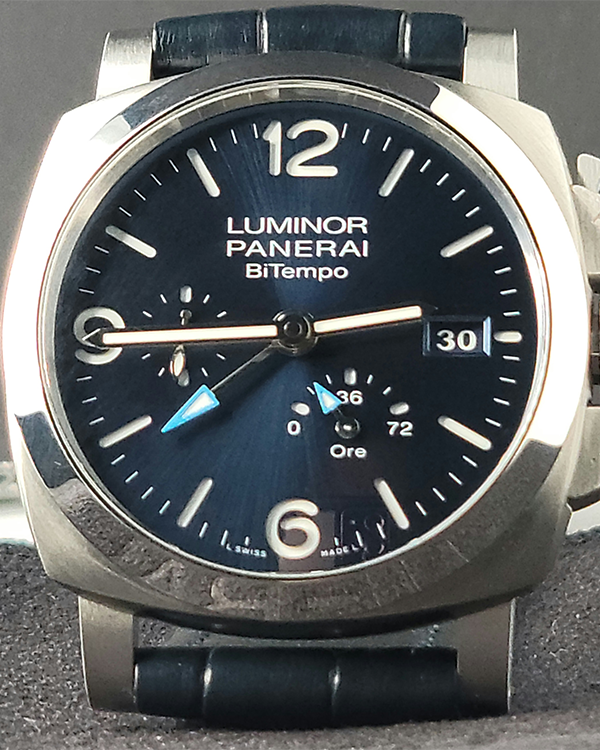 2023 Panerai Luminor Bitempo 44MM Steel Blue Dial PAM01361