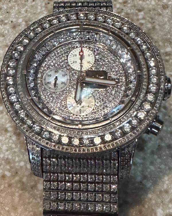 Breitling Super Avenger Steel Aftermarket Diamonds A13370 Grailzee