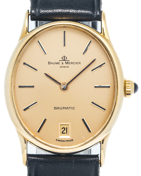Baume & Mercier Ellipse 30x33MM Champagne Dial Leather Strap 