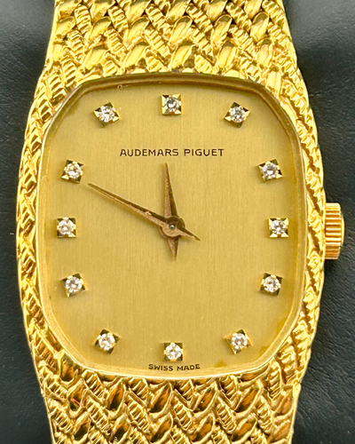 Audemars Piguet Cobra 34MM Champagne Dial Yellow Gold Bracelet  (2080)