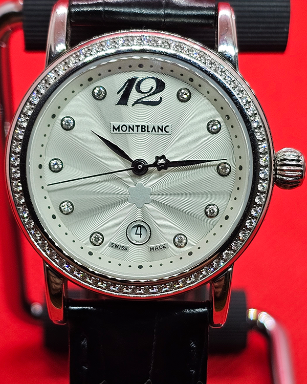 Montblanc Meisterstück Star 32MM Quartz Silver Dial Leather Strap Montblanc Meisterstück Star 32MM Quartz Silver Dial Leather Strap