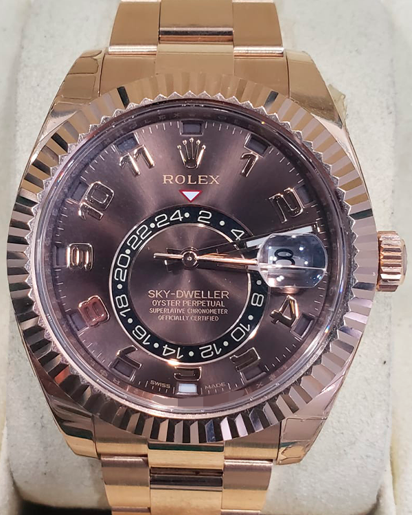 2020 Rolex Sky-Dweller 42MM Everose Gold Chocolate Dial (326935