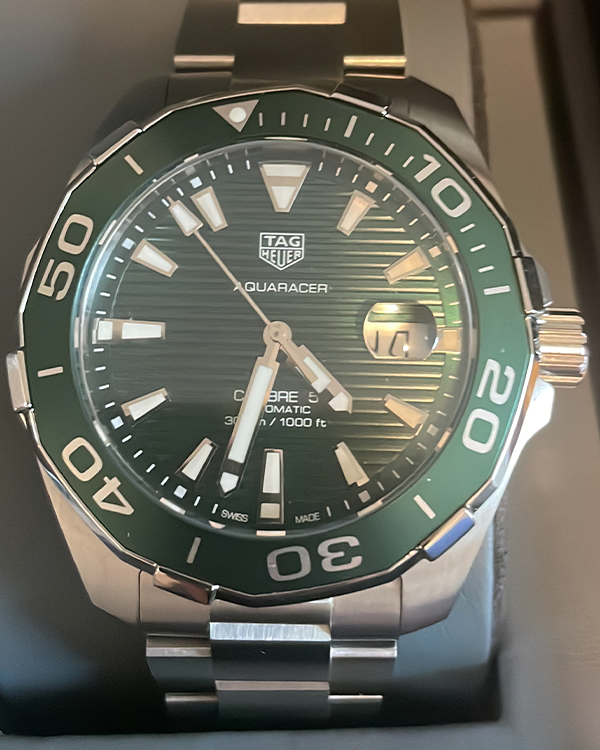 2021 Tag Heuer Aquaracer 300M 43MM Steel Green Dial (WAY201S