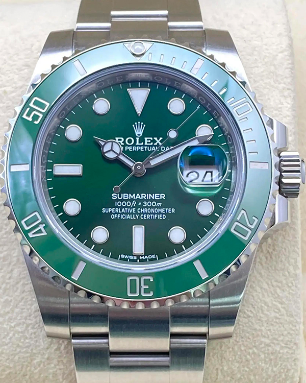 Rolex Submariner 'Hulk' 116610LV, Box and Papers, 2015