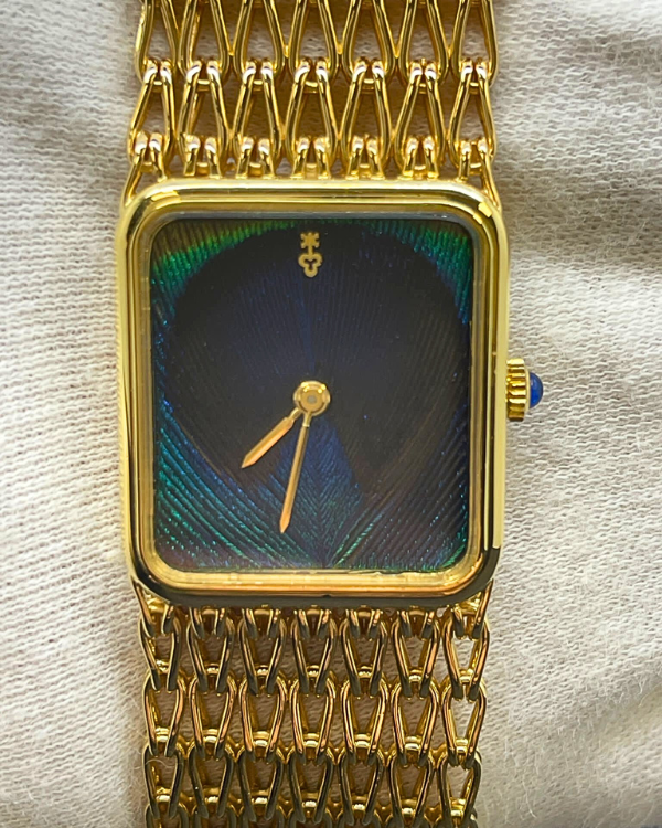 Corum Peacock Feather 35MM Yellow Gold Peacock Feather Dial (27118)