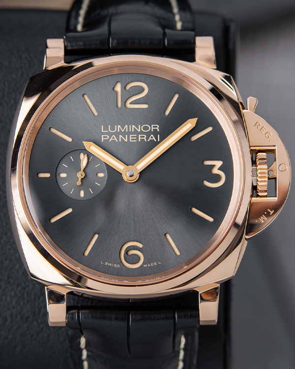 Panerai Luminor Due 3 Days 42MM Grey Dial Leather Strap PAM00677