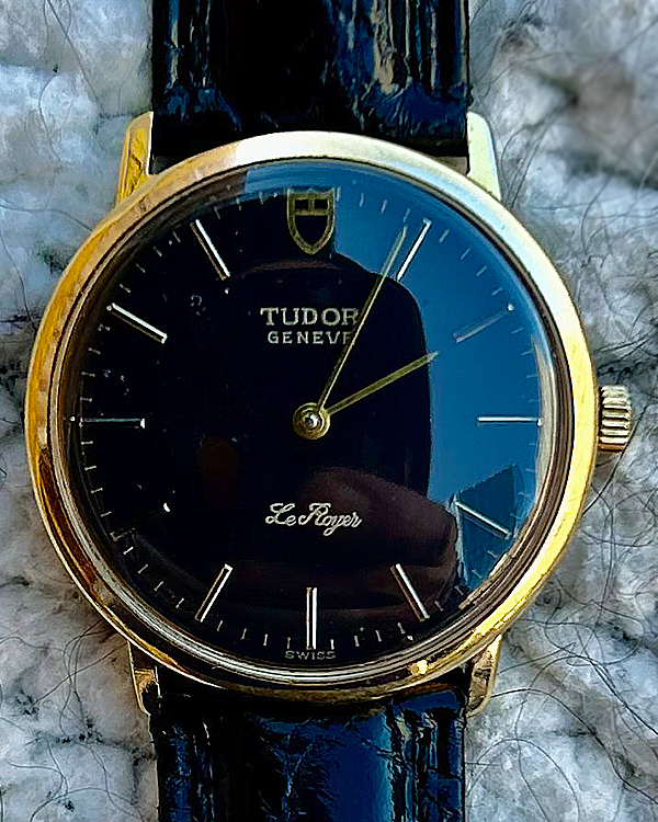Tudor Le Royer Vintage 32MM Quartz Black Dial Aftermarket Tudor Le Royer Vintage 32MM Quartz Black Dial Aftermarket