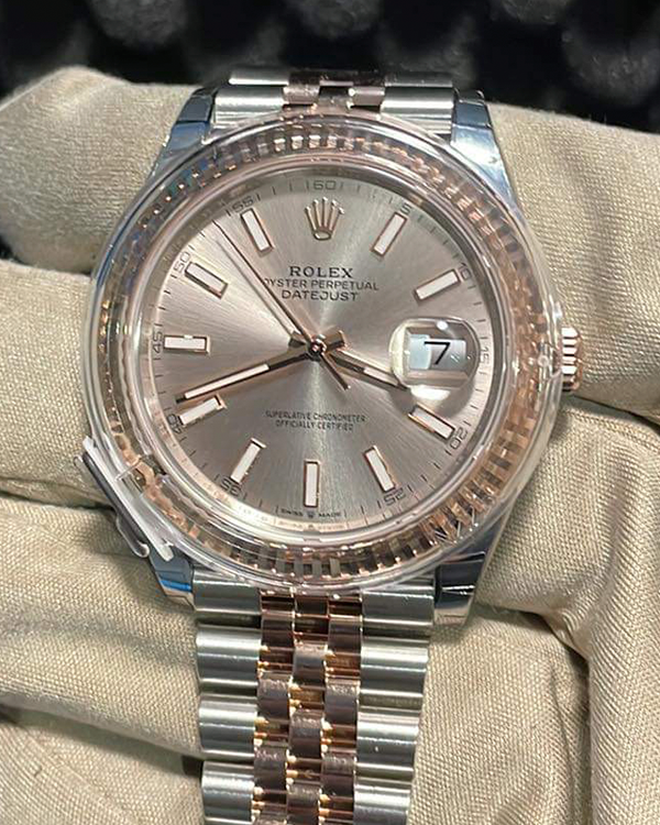 Rolex Datejust 41mm 126331 Stainless Steel & Rose Gold Watch Grey