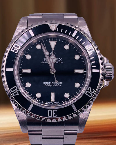 Rolex Submariner No-Date 40MM Black Dial Oyster Bracelet (14060)