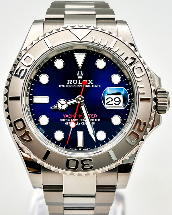 Rolex Yacht-Master 40 Stainless Steel Blue Dial Platinum Bezel Oyster  Bracelet 126622 - BRAND NEW