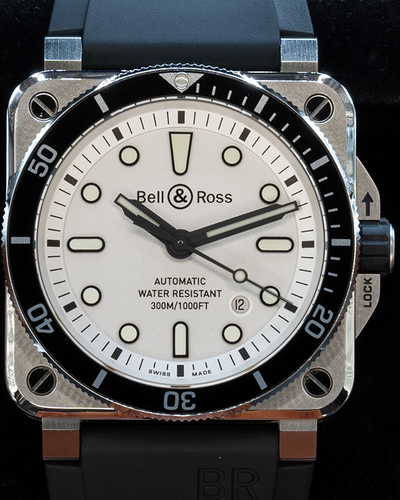 2024 Bell & Ross BR 03-92 Diver 42MM White Dial Rubber Strap (BR0392-D-WH-ST/SRB)