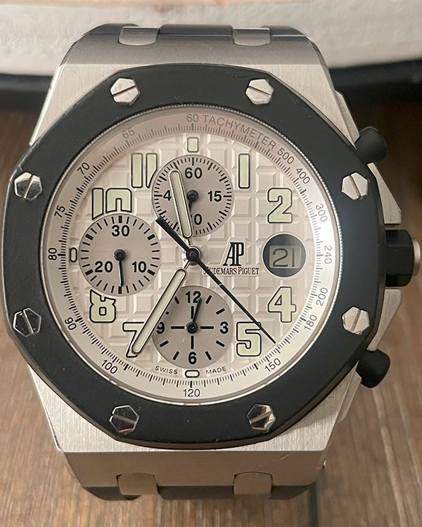 No Reserve - Audemars Piguet Royal Oak Offshore Chronograph 42MM White ...