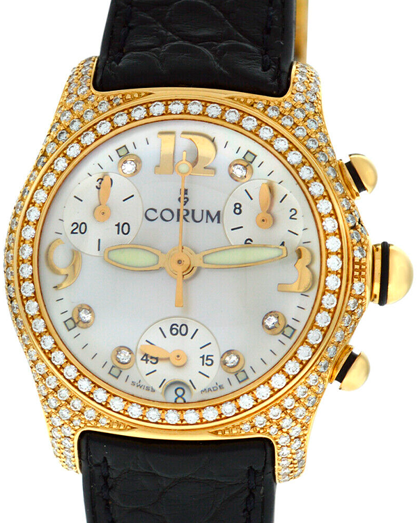 Bracelet En Cuir Corum 19 Mm Bleu Pour Montre Bubble Femme - Neuf Sans étiquette, Fermoir Dépliant 19-16