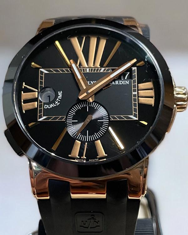 Ulysse Nardin Executive Dual Time Rose Gold Black Dial 246 00 3