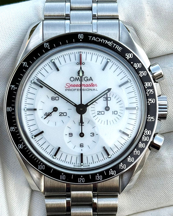 ひろし　オメガルビー&ホワイト 2024 Omega Speedmaster Professional Moonwatch 42MM White Dial