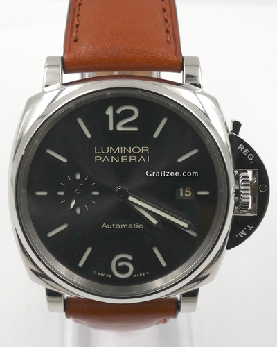 Panerai Luminor Due 42MM Grey Dial Leather Strap (PAM00904)