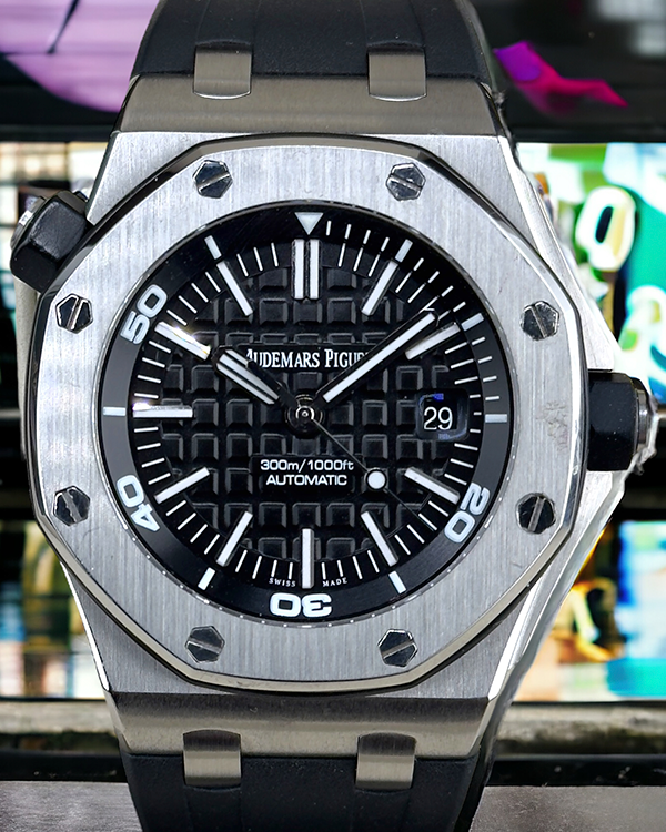 2014 Audemars Piguet Royal Oak Offshore Diver 42MM Black Dial Rubber S ...
