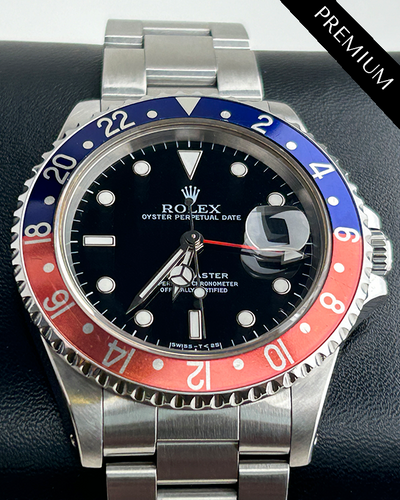 No Reserve - 1998 (U Serial) Rolex GMT-Master "Pepsi" 40MM Black Dial Steel Bracelet (16700)