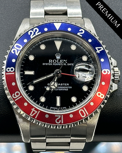 Rolex GMT-Master "Pepsi" 40MM Black Dial Steel Bracelet (16700)