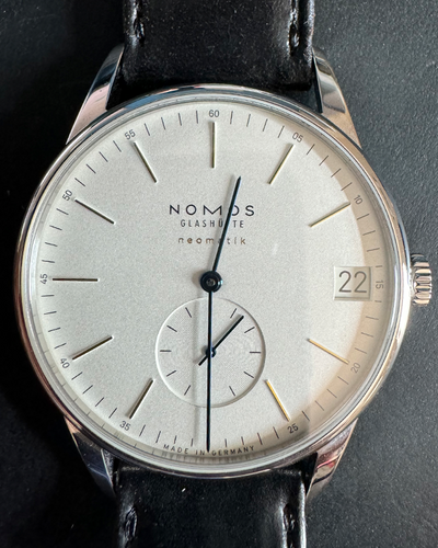 2019 Nomos Glashütte Orion Neomatik 41 Date 41mm White Dial Leather Strap (360)