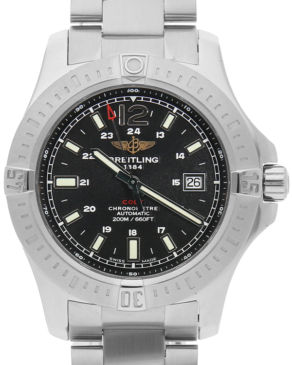 Breitling Colt Automatic 44mm Blue Dial Silver Steel Strap Mens Watch - A1738811/C906/173A