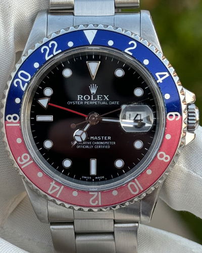 1999 (A Serial) Rolex GMT-Master "Pepsi" 40MM Black Dial Oyster Bracelet (16700)