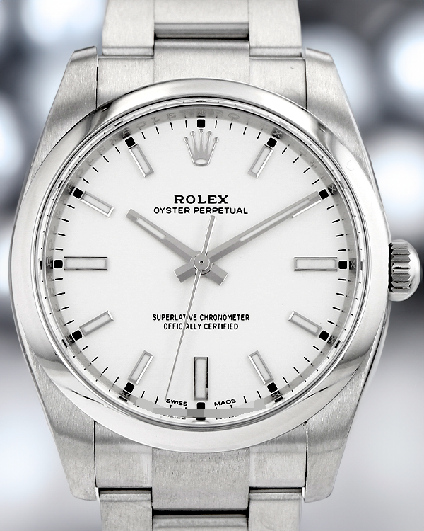 Rolex oyster perpetual 34mm on sale white