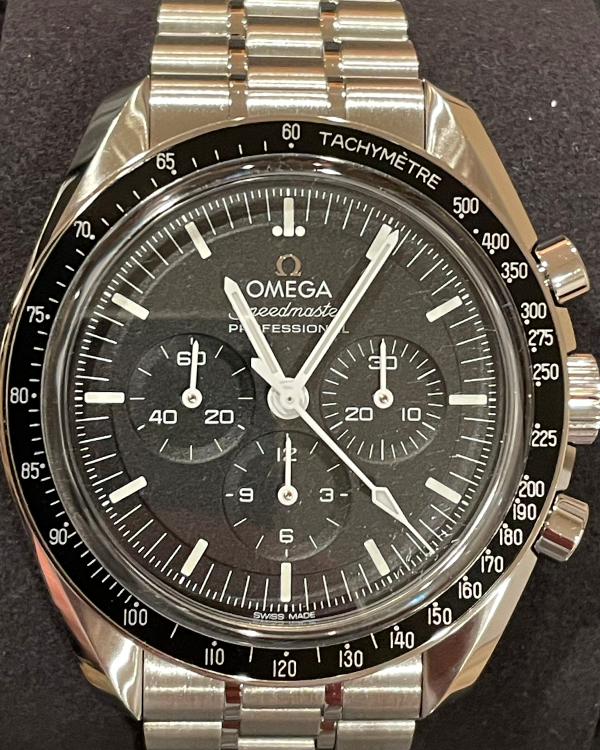 Omega Speedmaster Professional Moonwatch Transparent Case back Black Dial  Steel Men's Watch 310.30.42.50.01.002